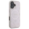 Guess GUHMP16SPSAPSMEP iPhone 16 6.1 różowy/pink hardcase Saffiano Peony Classic Logo MagSafe